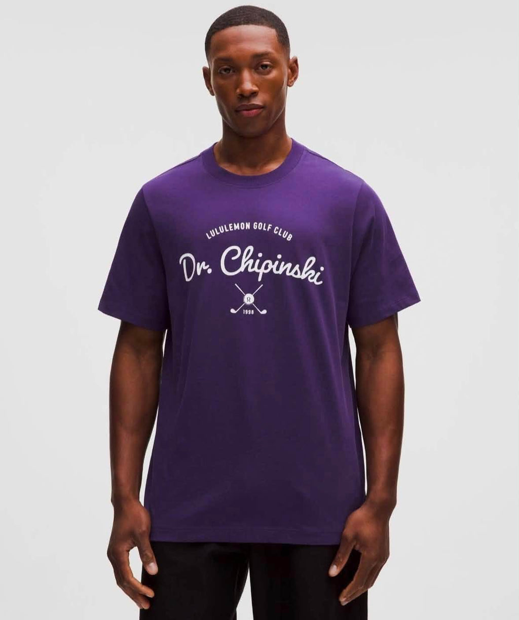 Lululemon男款復古高爾夫印花短袖上衣
