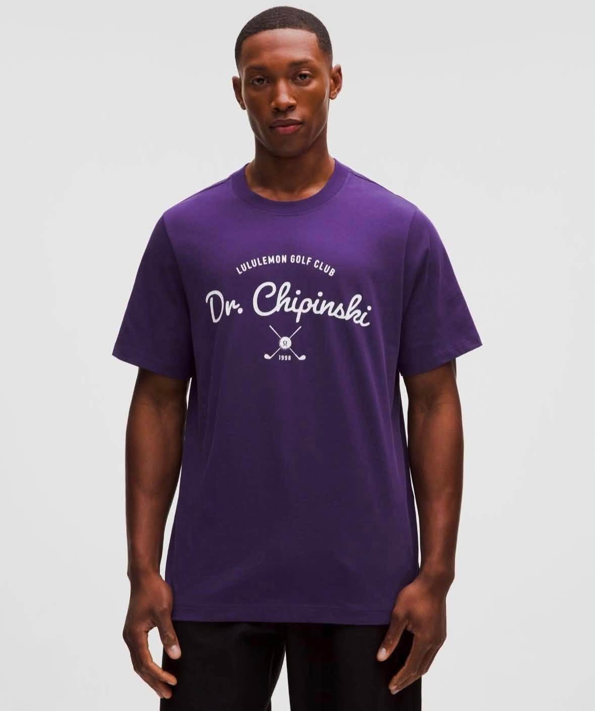 Lululemon男款復古高爾夫印花短袖上衣